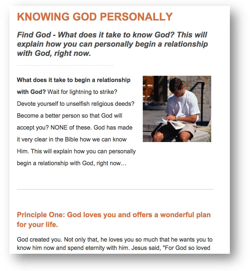 KNOWING GOD PERSONALLY